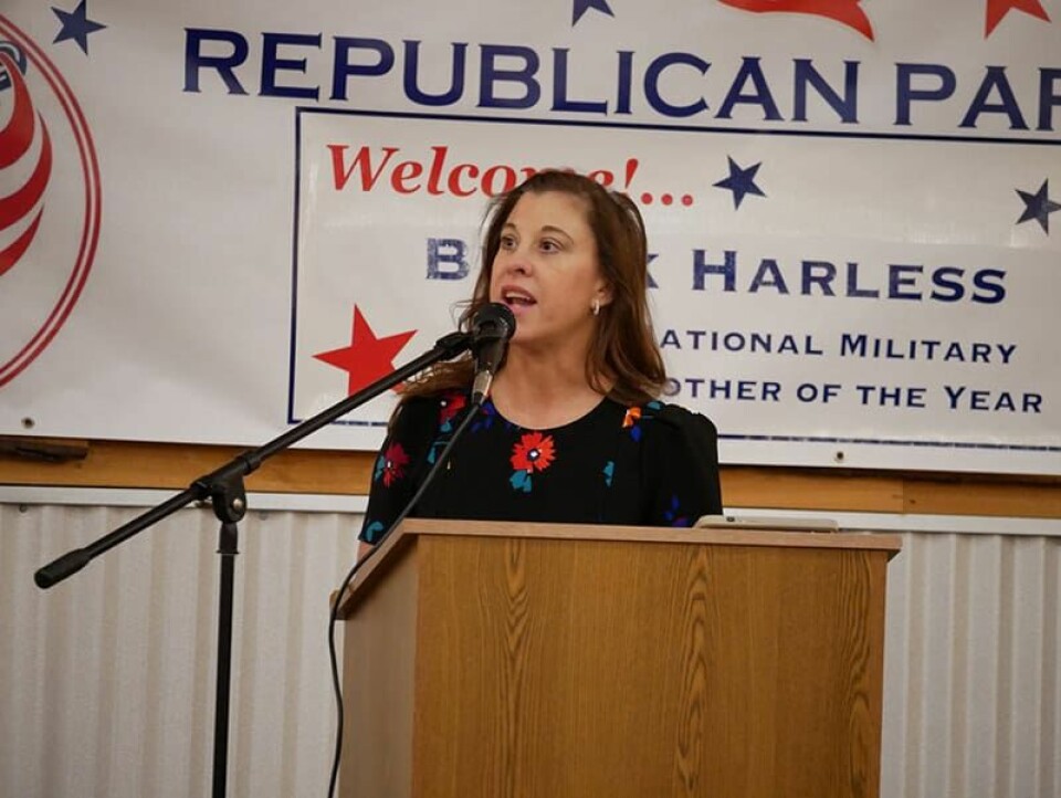 CCM/Thomas ClapperKeynote speaker National Military and Mother of the Year Brook Harless spoke at the Carroll County Republican Party’s fall dinner . Her account was a harrowing life story of courageously confronting her troubled past and rising above adversity.
