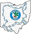 Map of the Buckeye Trail in Ohio with marked routes.