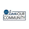 Logo with text 'Love Our Community' and a blue circle.