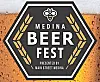 Medina Beer Fest logo with honeycomb design.