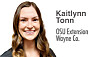 Kaitlynn Tonn, OSU Extension Wayne Co. representative, smiling in a portrait.