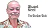 Stuart Neal in a Hawaiian shirt discussing gardening.