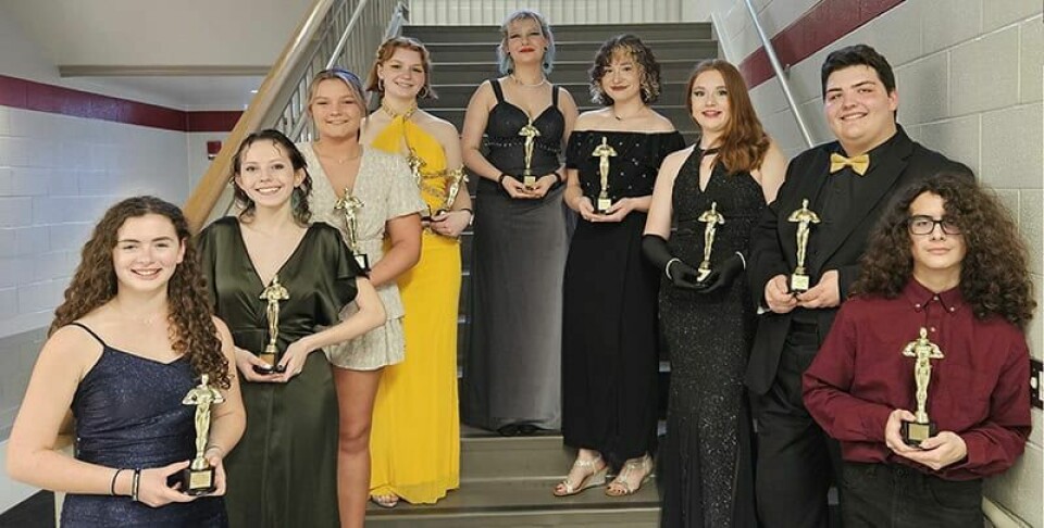 Submitted PhotoStudents receiving Oscar Awards at the Carrollton High School Performing Arts Department banquet are shown above. From left are: Lydia Oboy, Alexis Spears, Mackenzie Rummell, Jozelynn Nitz, Parker Lee, Allie Huffman, Rylee Champion, Grayson Moore and Victor Zacapala Diaz.