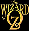Logo of The Wizard of Oz in yellow with sparkles.