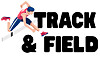 Illustration of a track and field athlete jumping over a hurdle.