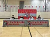 Students at tables during a signing event at Centerburg High School.