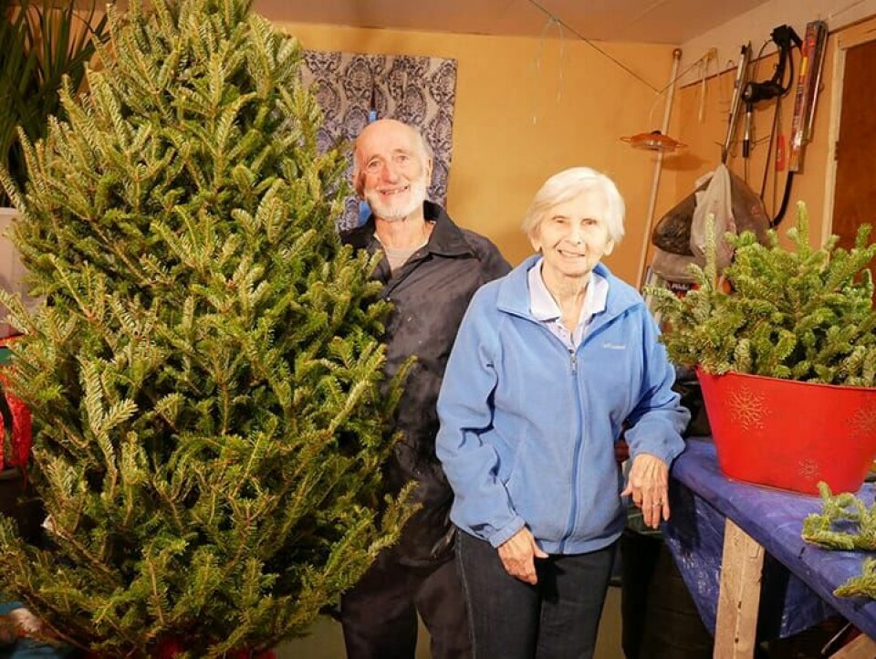 CCM/Thomas ClapperJohn (left) and Irene Adams are carrying on the family’s timber and pine tree businessfrom the family farm in Jefferson County and retail lot in Malvern.