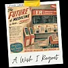 Retro medical poster showing a hospital check-in area with kiosks and the text 'The Future of Medicine.'