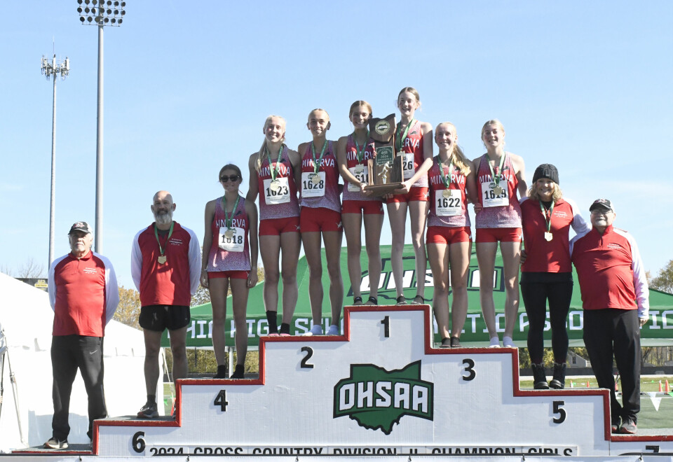 Minerva won its second consecutive Division II girls championship and its third in four years Saturday at the Ohio High School Athletic Association Cross Country State Championships.