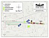 Annotated map with a highlighted route, labeled stops, compass, and Mount Vernon Park logo.