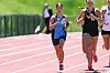 Two runners race side by side on a track.