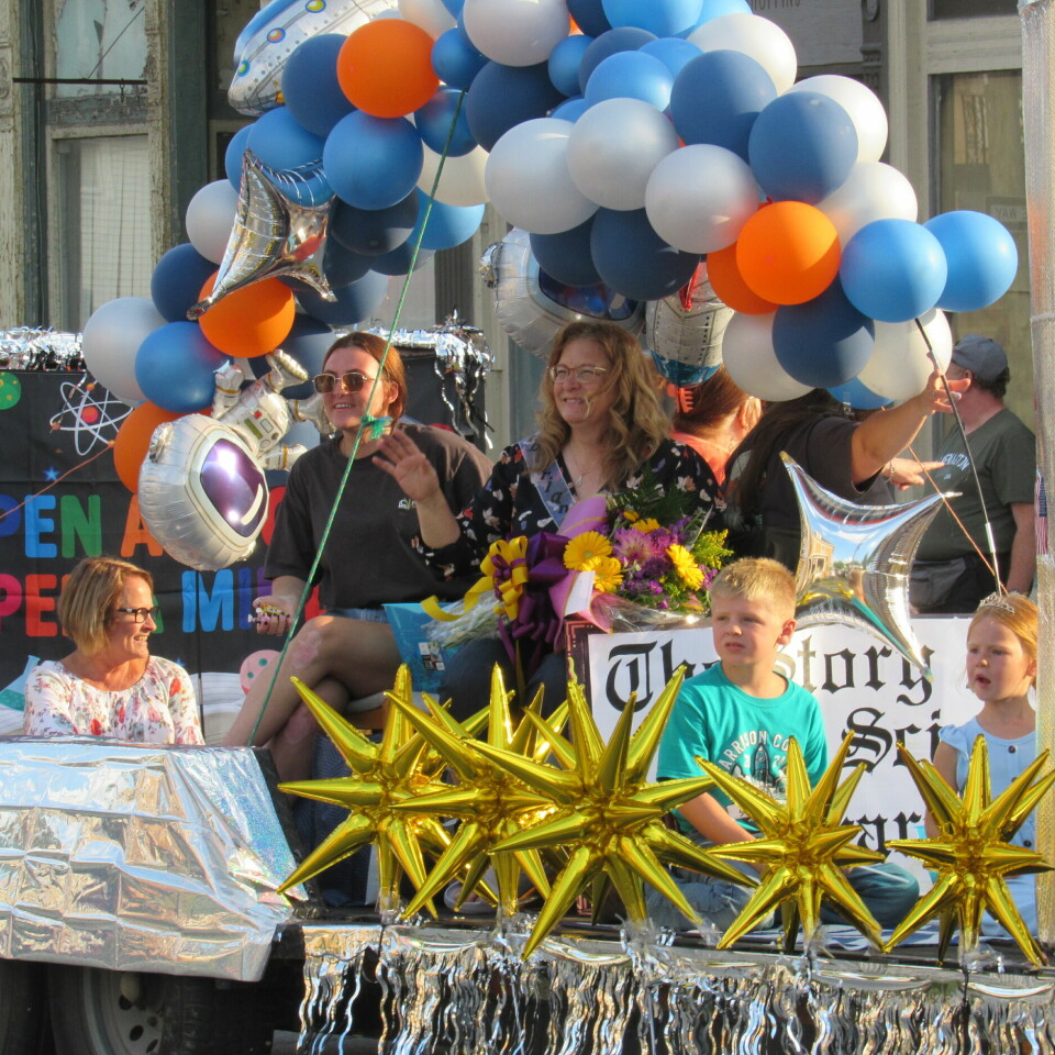 CCM/Thomas ClapperScio Parade Grand Marshall and OLC Ohio Library Council Librarian of the Year Sandi Thompson was was featured at the start of the 90 entry parade.
