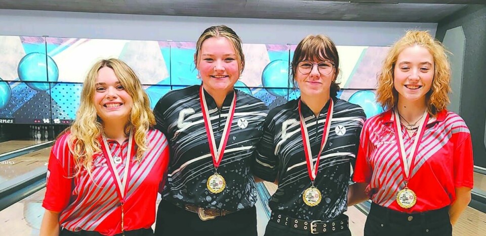 Submitted PhotoAll Tournament bowlers. From left: Kayla Henderhan, Minerva, first; Mackenzie Rummell, CHS, second; Zoey Elliott, CHS, third; and Jadynn Thompson, Minerva, fifth.