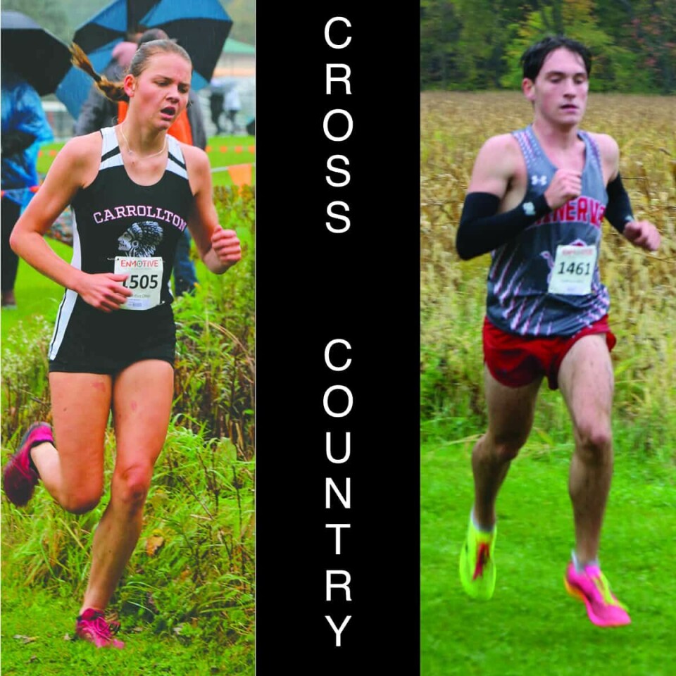 Photos by Janet LaneKylie Ujcich led the Carrollton girls with a 25th place finish. Grasyn Rettig led Minerva with a third place finish.