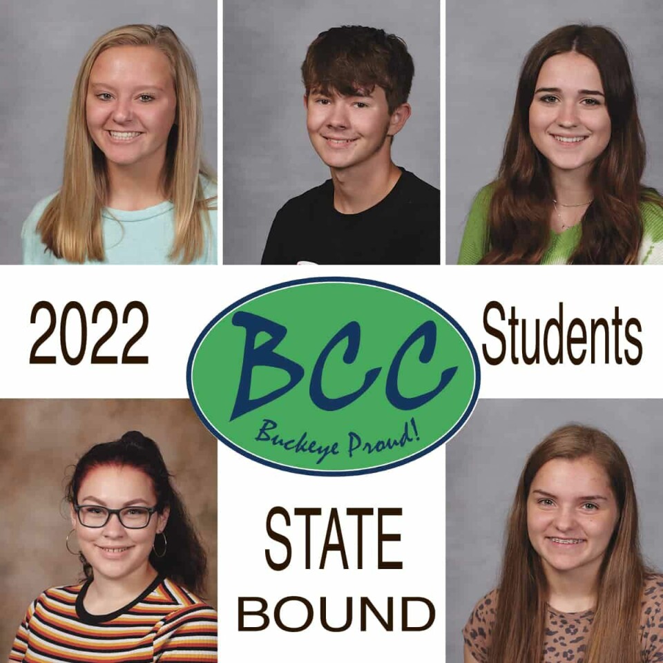 From top left: Jordyn Braun, Adam Walker, Colette Brown, Chloe Stuber and Myra Davis.