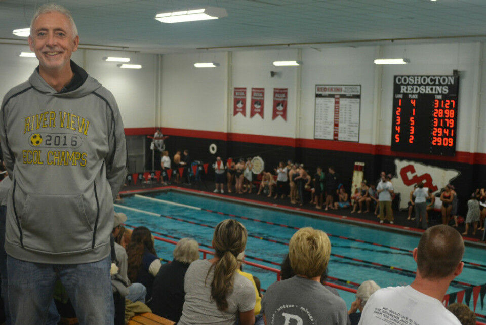 Burr humbled by community’s support during his battle with Melanoma A Swim for Cure meet between River View and Coshocton was held Nov. 29 in honor of Mike Burr. Burr, the boys’ varsity soccer coach at River View, was diagnosed with Melanoma during the soccer season. Josie Sellers | beacon
