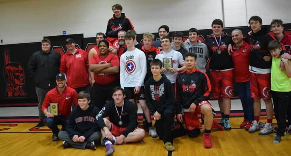 Redskin wrestlers claim ECOL honors and sectional team title