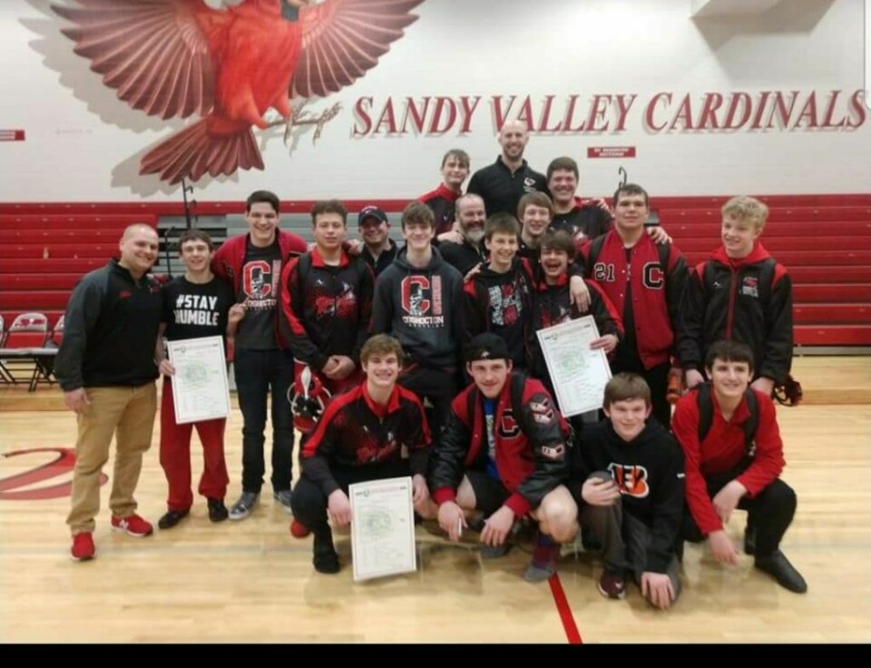 Redskin wrestlers claim ECOL honors and sectional team title