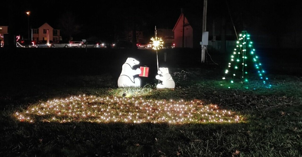Fairgrounds light show draws a crowd