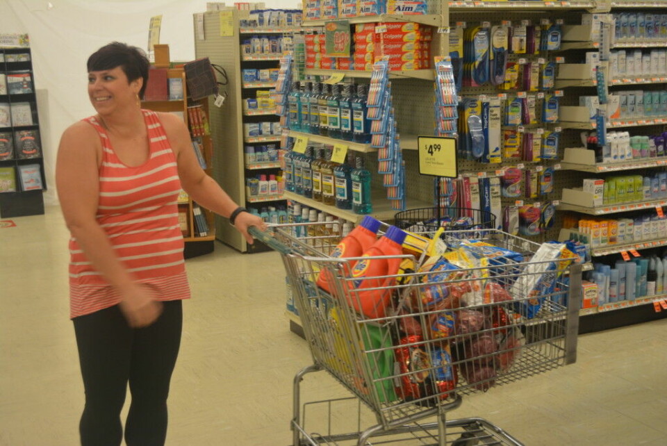 Philabaum takes dash through Buehler’s Megan Philabaum was all smiles after participating in a 90 second shopping spree at Buehler’s. Her father, Ron Egler, won a raffle for the shopping spree that was held at the senior center and asked her to make the dash through the store. Josie Sellers | Beacon