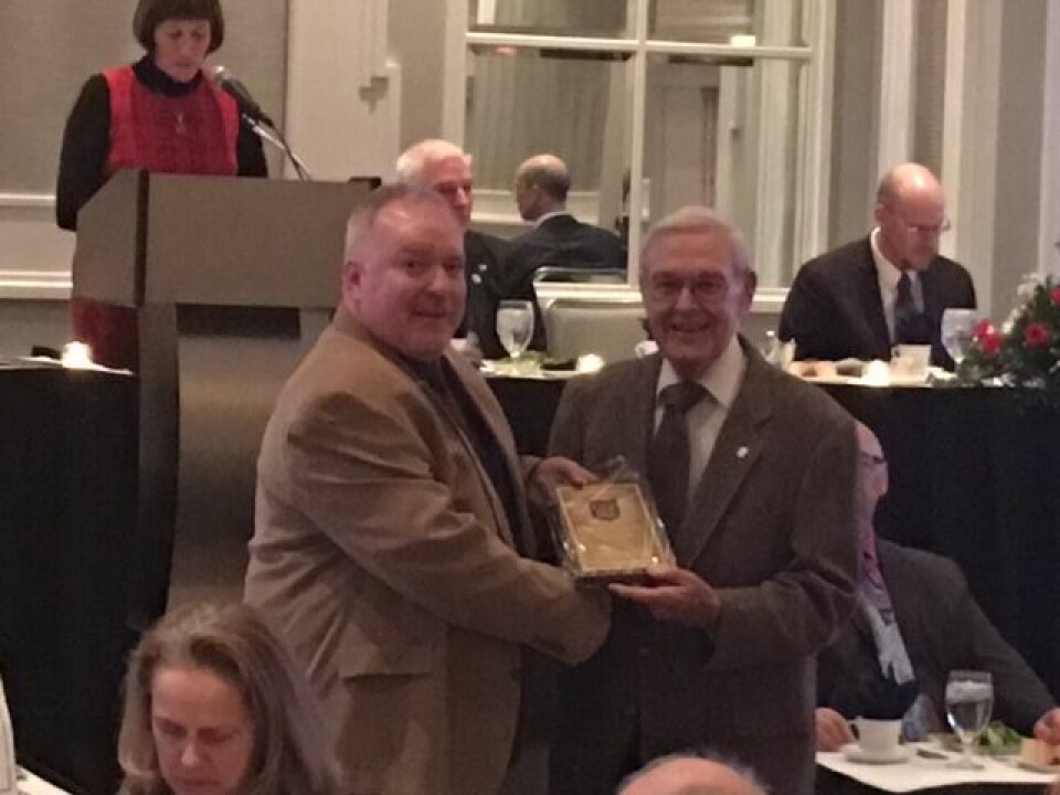 River View’s Gray receives Fred Dafler Career State Coach of the Year award River View High School’s track and field coach Mike Gray received the Fred Dafler Career State Coach of the Year award on Jan. 27 at the Ohio Association of Track and Cross Country Coaches banquet. Pictured from left is Gray with Dafler. Contributed | Beacon
