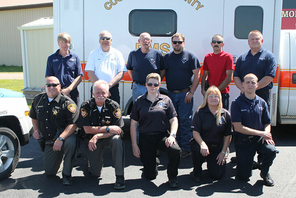 Coshocton County EMS receives sixth Star of Life Award Coshocton County EMS was recently awarded its sixth Star of Life Award in 17 years. They received a plaque for their accomplishment and the other agencies involved with the April 2016 accident that earned them the award were recognized with label pins. Pictured in row one from left are: Coshocton County Sheriff’s Office - Sgt. John Glasure and Deputy Mark Sharrock; Coshocton County EMS – Jennifer Singleton, EMT – Paramedic and Donna Carpenter – EMT Advanced; Coshocton Fire Department – Russell Dreher; back row: Coshocton Fire Department - Capt. Dexter Conkle and Chief Mike Layton; Jackson Township Fire Department – Lt. Keith Krebs, Keith Krebs II, Assistant Chief Dave Foster; and Coshocton Fire Department – Fred Shaw. Not pictured, but also responding to the accident were: Coshocton County EMS – Jon Tanner, EMT – Paramedic, Blaine Schooley, EMT – Paramedic, Emily Stevens – EMT – basic; Jackson Township Fire Department – Capt. Greg Rice, Lt. Lane Teater, Shane Harrah, Rick Williamson, John Rice, Cord Stottemire, Kenny Zigan, Mike Freetage; MedFlight – Mike McCollum, pilot, Streeter Clow, flight nurse, Jeff Parks, flight medic; and Coshocton County Sheriff’s Office – Deputy Ernie Snyder. Contributed | Beacon