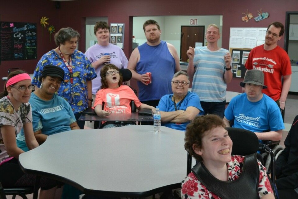 West Lafayette Branch Library art display is a group effort Hopewell Industries artists who will have their projects displayed at the West Lafayette Branch Library through the month of July are left to right - sitting: Dorothy, Rita, Judy, Sharon, Doug, Samantha; standing - Beth, Casey, Rob, Michael, and Kyle. Jen Jones | Beacon