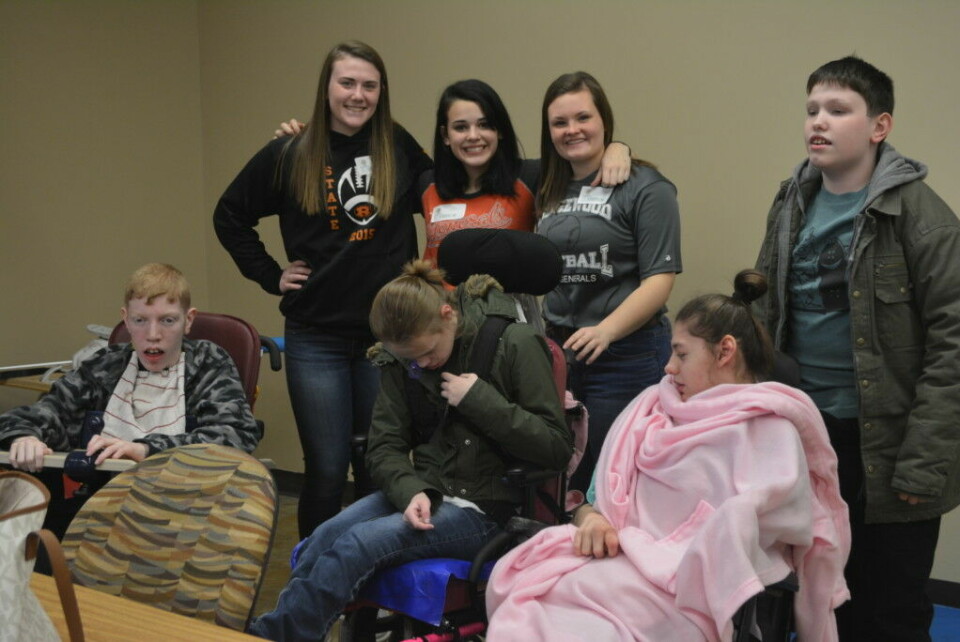 RHS softball team visits Hopewell School