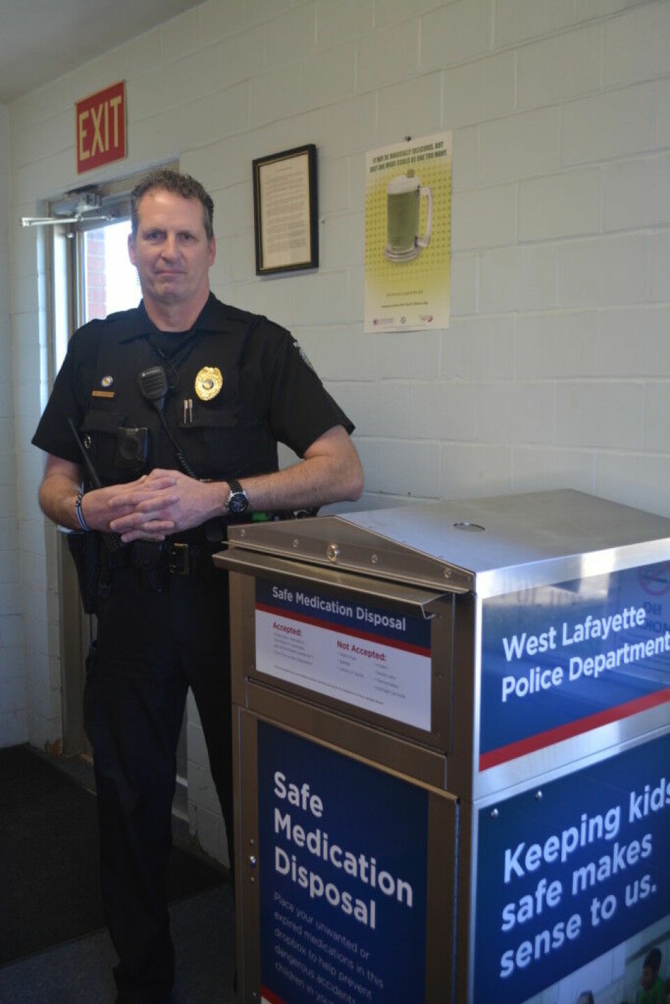 Medication disposal container added at West Lafayette Police Station
