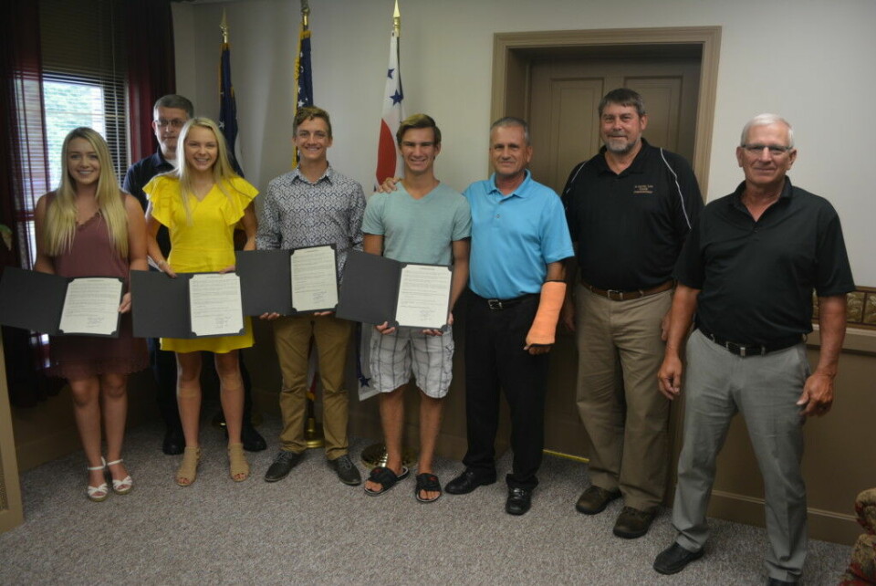Commissioners honor young people involved in life-saving rescue