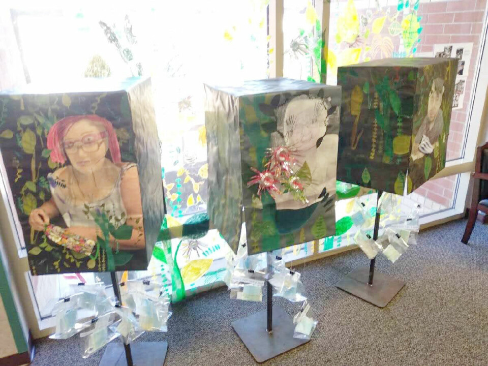 Need a Mask, Take a Mask art piece installed
