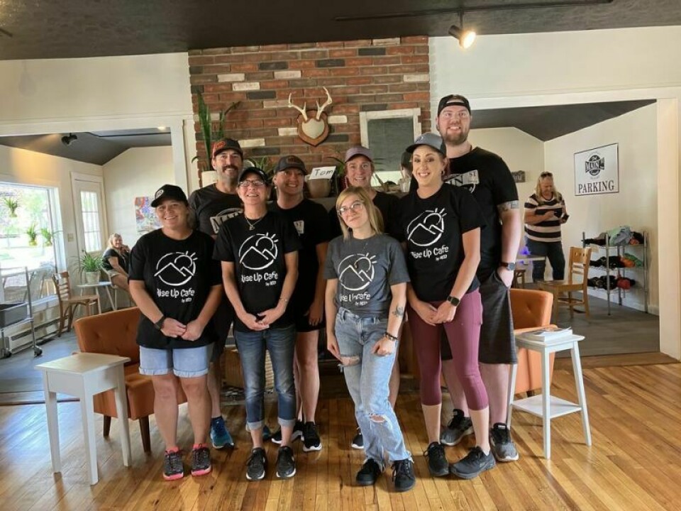 Brittany Thompson, front left, Christi Wilson, Christina Gordon, Jennifer Thompson; back row, Keith Hancock, Renee Veselenak, Laurie Terwilliger and Jacob Snider. Rise Up Café open in Navarre