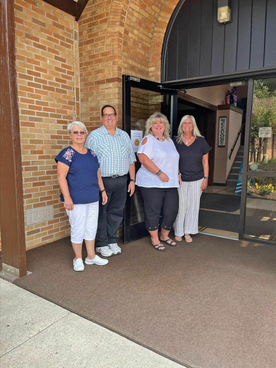 Lynda Greco, board president, left, Reverend Matthew Wald, United Methodist Church, Heather Blacka, Strasburg Satellite manager, Jamie L. Smith, executive director of Tuscarawas County Senior Center. Senior center to open new satelite in Strasburg