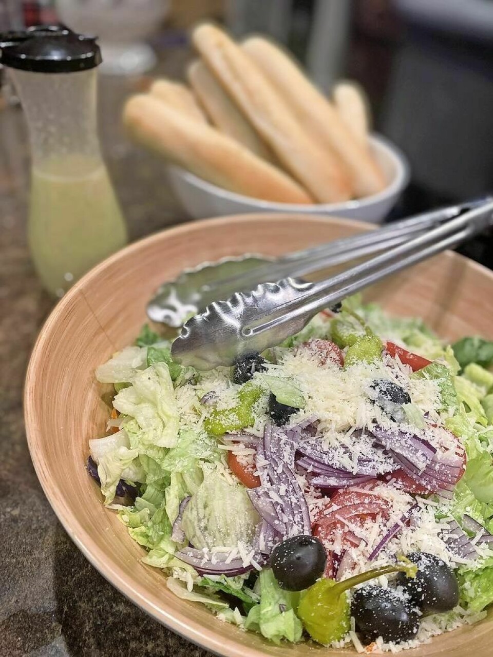 This is a good movie night supper without much fuss. Make this popular chain restaurant salad at home