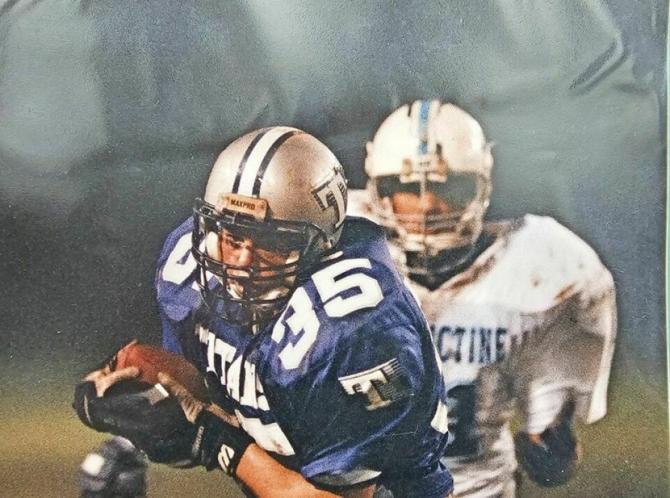 Kirk Miller (35) was a linebacker from Triway who played in the 1994 Wayne-Medina football game. The game was marred by a second-half fight, and it was the final installment of the series. Final Wayne-Medina football game a wild affair on a wild night