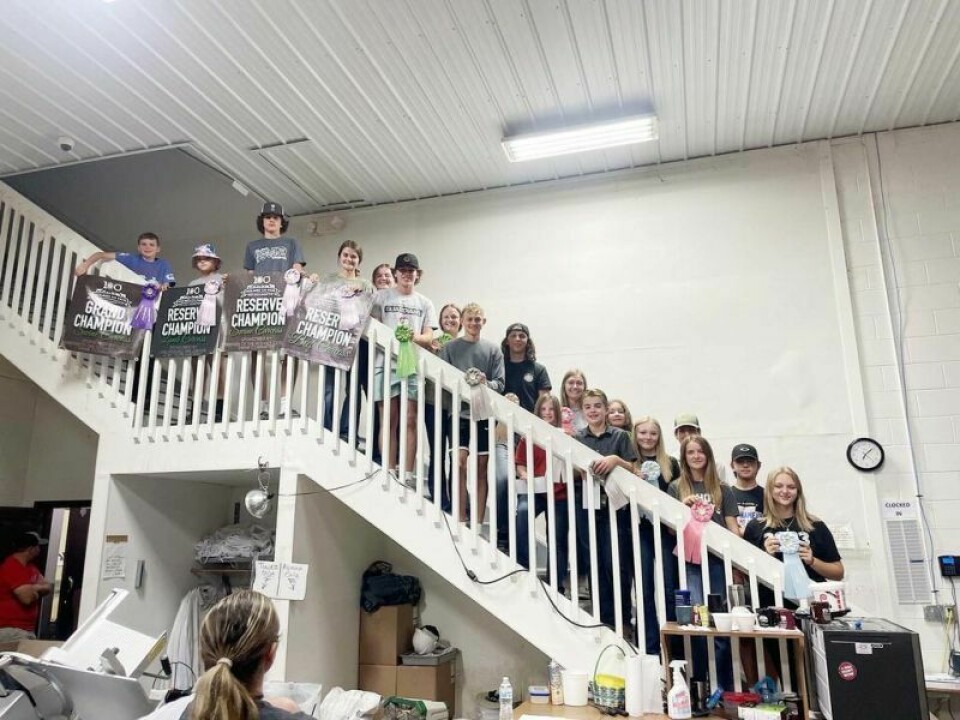 The youth involved with the annual Holmes County Junior Fair Carcass Show at Sugar Valley Meats pose for a photo following the recent contest. Holmes carcass show exemplifies high standards