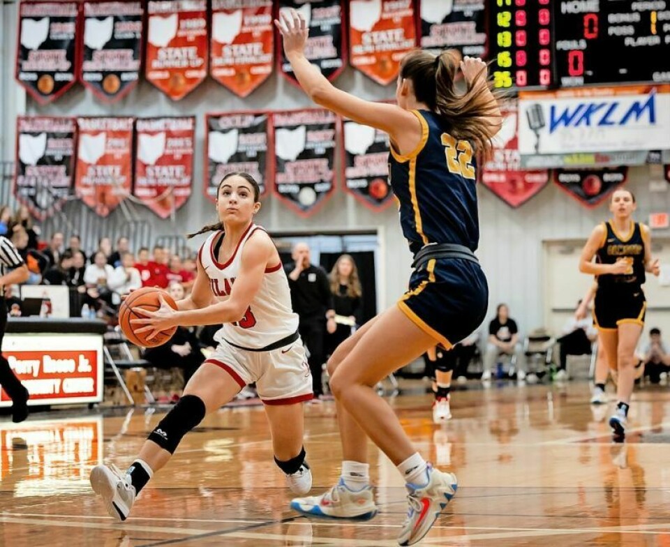 Hiland’s Ashley Mullet, left, was an All-Ohio first-team selection in Division IV. Mullet was one of six local players who earned All-Ohio honors. 6 locals earn All-Ohio girls basketball honors