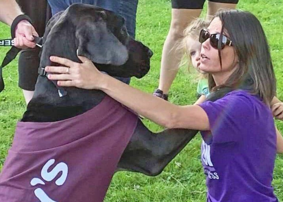 Debi Takak, shown here with her Great Dane named Cade, founded Carly's Way after her daughter died from an overdose last year. Together with Holly Woodruff, who lost her brother in 2022 the same way, the two groups held Overdose Awareness Day at Wooster's Schellin Park. Overdose Awareness Day a big success at Schellin Park
