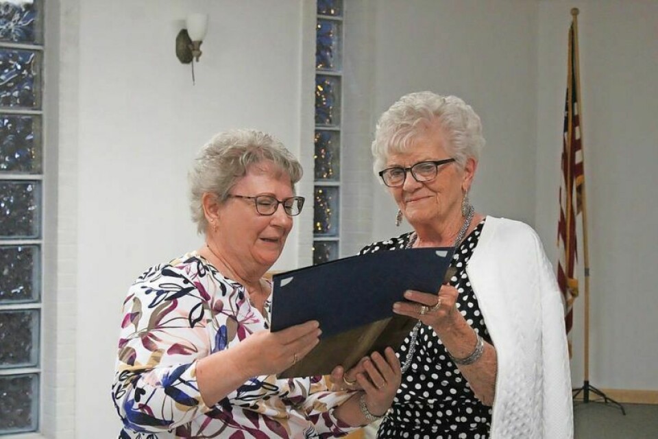 Brenda Schupbach presented a Hall of Fame award to Marge Limbacher for the longtime sponsorships from Limby’s. Awards ceremony shows youth are the future of bowling
