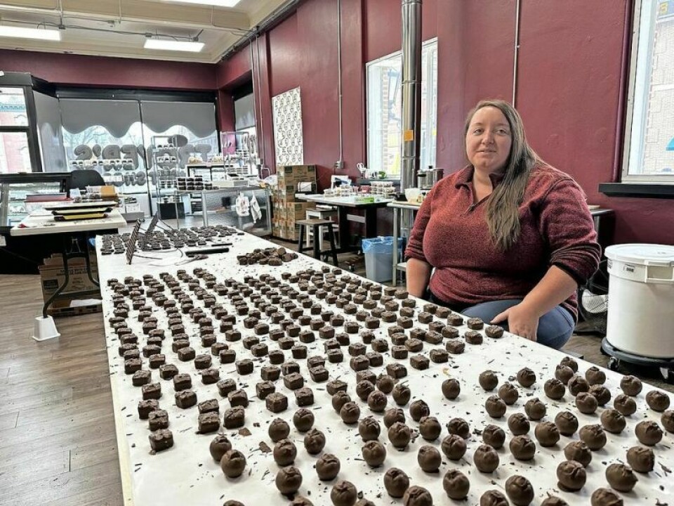 Verna Troyer, owner of Troyer’s Sweet Shoppe in Millersburg, will hand-make all the chocolates that will be in the annual HDM Chocolate Walk on Nov. 23. Troyer puts the ‘chocolate’ in chocolate walk