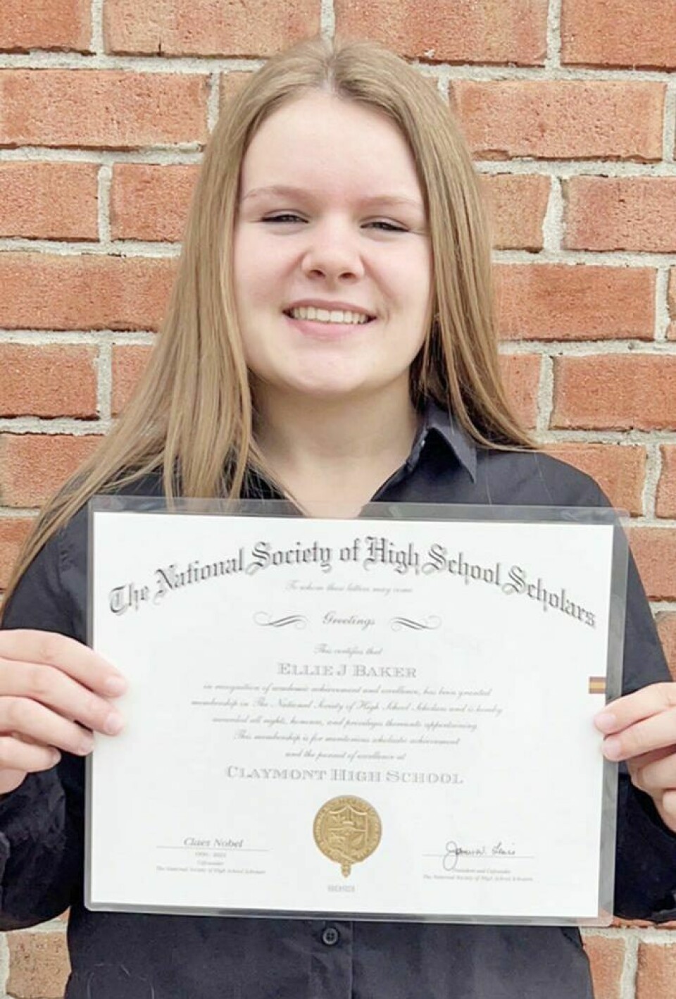 Ellie J. Baker Baker recognized