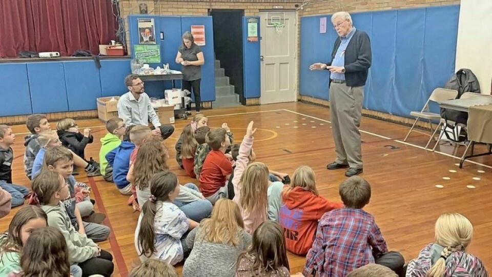 Veteran Forrest Chanay took time to connect with Killbuck Elementary third-, fourth- and fifth-graders on Veterans Day to share his story and to help them better understand the sacrifice of every veteran who chooses to serve his/her country. Chanay shares personal story with students on Veterans Day