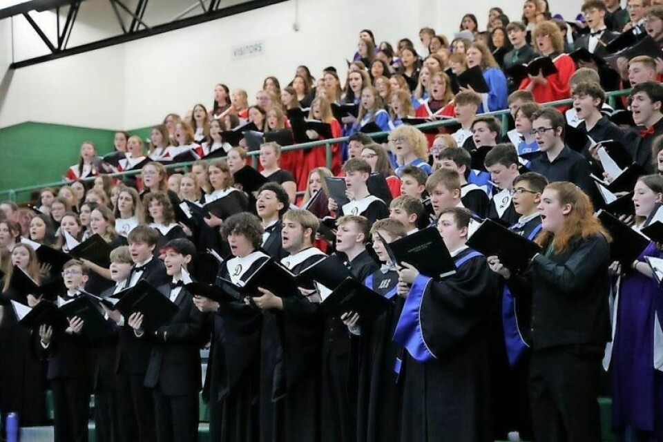 Tri-C ESC sponsored the Festivals of Choir event at Smithville High on March 4, featuring choirs from all high schools in Wayne County. Hundreds participated in the event, singing two pieces with their respective choirs and then combining for two selections directed by guest conductor Dr. Hilary Apfelstadt. Tri-C ESC events mark Arts in Our Schools Month