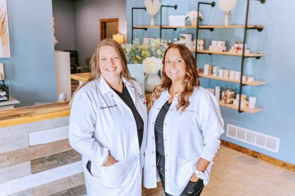 B. Radiant Wellness has expanded in Coshocton County and now has a second location in Sugarcreek. Pictured at the new location are Dr. Gabi Farkas and Tarah Jaras, owner of B. Radiant Wellness. B. Radiant Wellness expands to Sugarcreek