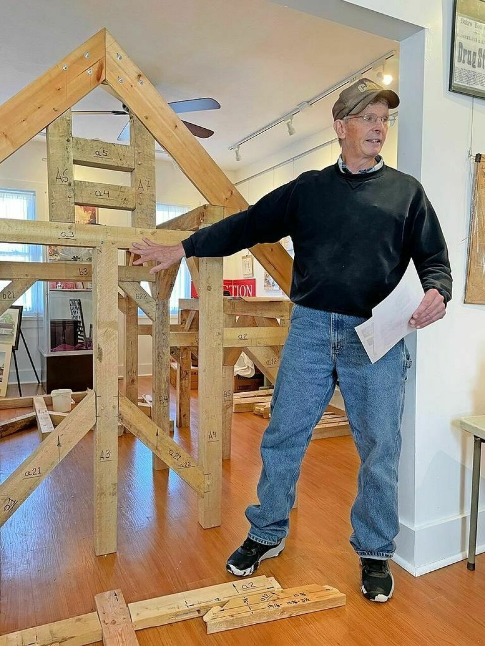 The Oct. 9 meeting included a demonstration by Monte Provost and his sister, Sandy Provost on how the Amish build their barns. Historical society discusses Christmas in Bethlehem event