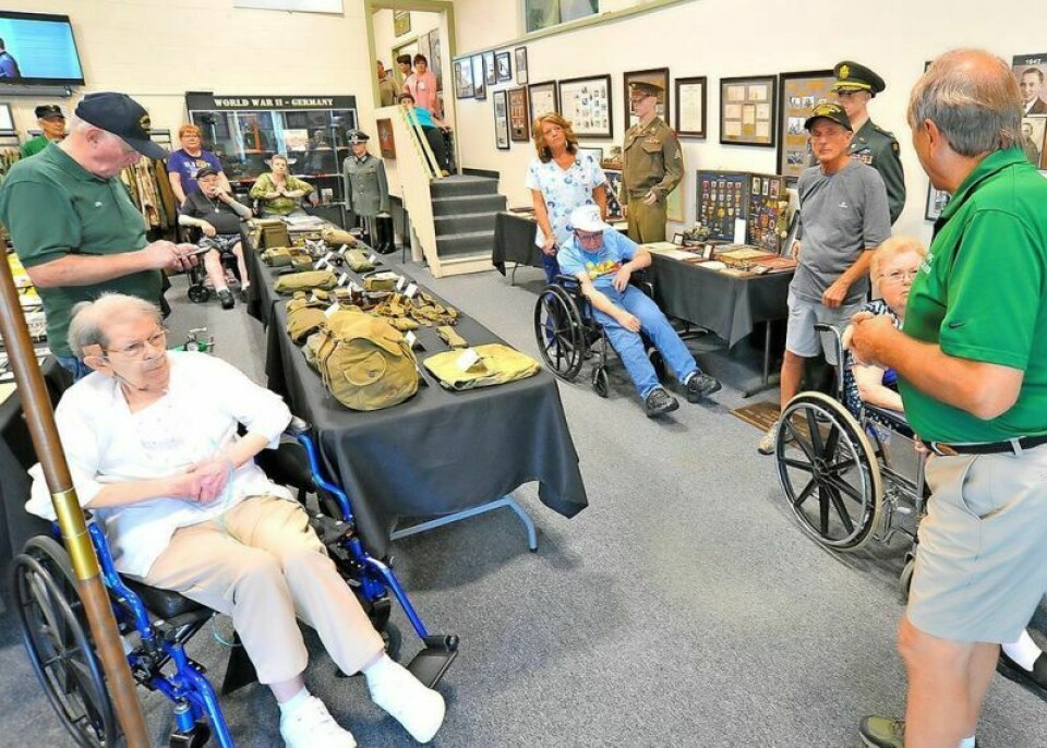 A group of Wayne County Care Center residents recently toured the Long Military Museum in Wooster. They were served lunch by museum volunteers, State Rep. Scott Wiggam, and Wayne County commissioners Jonathan Hofstetter, Ron Amstutz and Dave McMillen. Care center residents visit the Long Military Museum