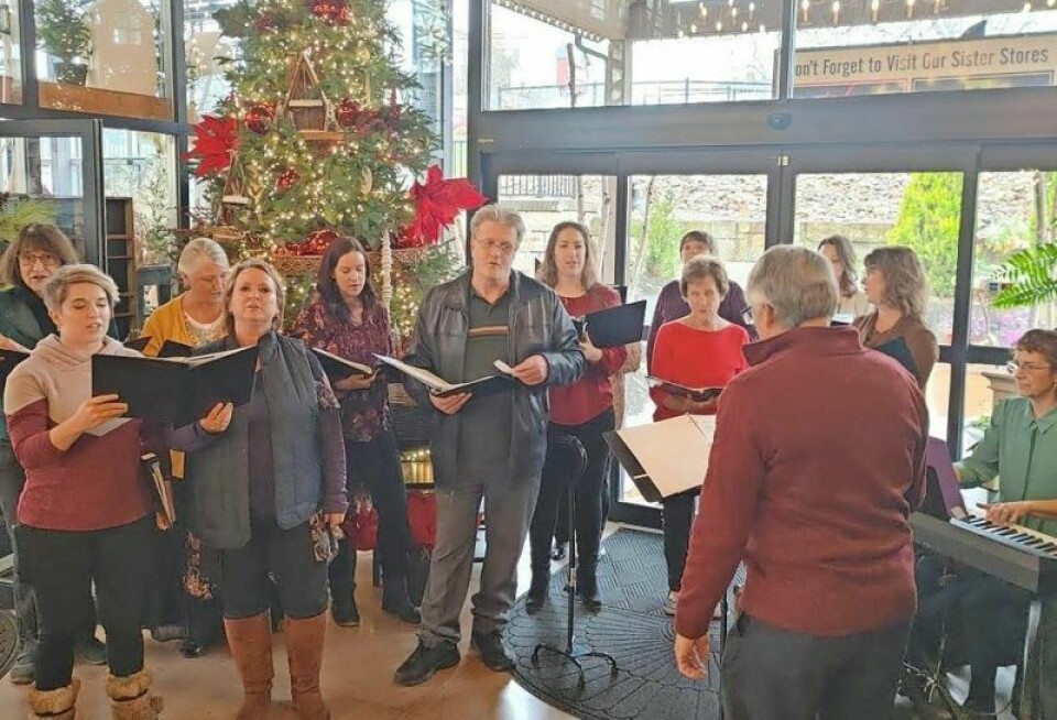 The Holmes Center for the Arts choir, shown here last winter performing at Sheiyah Market, is partnering with the Tuscarawas Philharmonic Orchestra to present the Christmas portions of Handel's “Messiah” on Dec. 7 at the Berlin Mennonite Church. HCA choir’s ‘Messiah’ coming to Berlin Mennonite