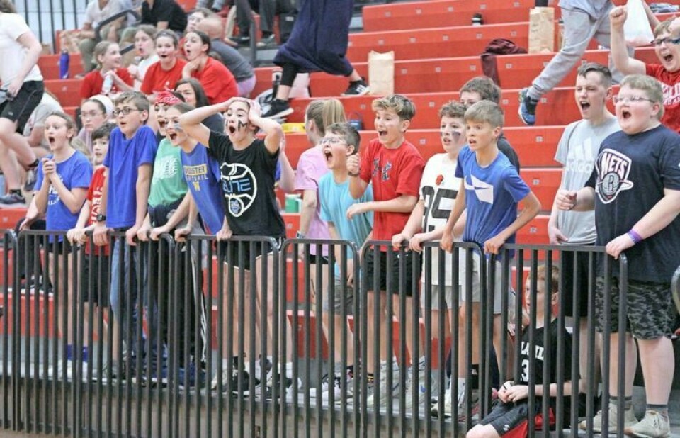 The action on the court was impressive, but the action in the stands was equally fever-pitched during the recent East Holmes sixth-grade volleyball tournament at Hiland High, where classmates like this Berlin Elementary crew rooted on their own teams. East Holmes sixth-graders meet for volleyball tournament