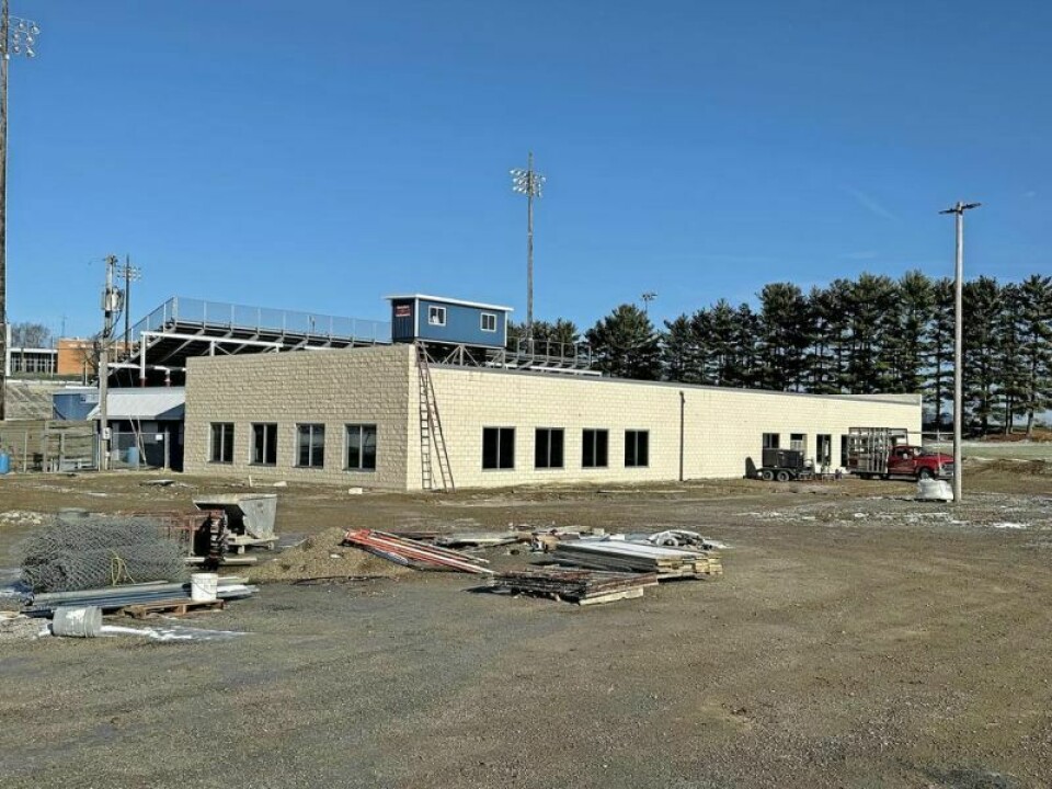 Progress on the new addition to the West Holmes Stadium fieldhouse continues. It is now under roof, and that should mean work can now continue throughout the winter. Knights' fieldhouse addition now under roof