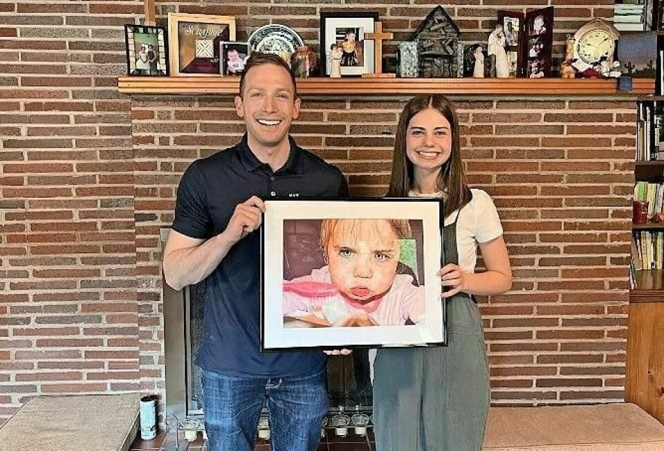 Ella Wallace, right, got a visit to her Orrville home recently from U.S. Rep. Max Miller after her win in the 2024 Congressional Art Competition for Ohio’s 7th District. Wallace’s piece “Take Me Back,” depicting her younger self, will be displayed for one year at the United States Capitol in Washington, D.C. alongside winners from congressional districts from across the country. Orrville student’s art to be displayed at U.S. Capitol